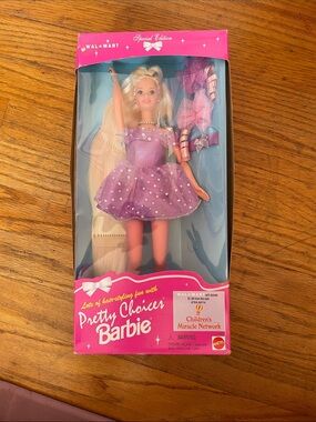 Mattel Barbie in Purple Sparkle Party Dress with Accessories